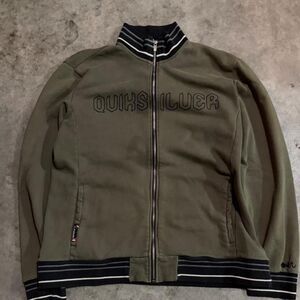 Quiksilver Men's Khaki and Green Jacket